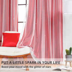 XiDi star-pattern curtain creating a dreamy, private living space