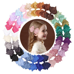XIMA 30pcs hair bows with alligator clips for daily wear