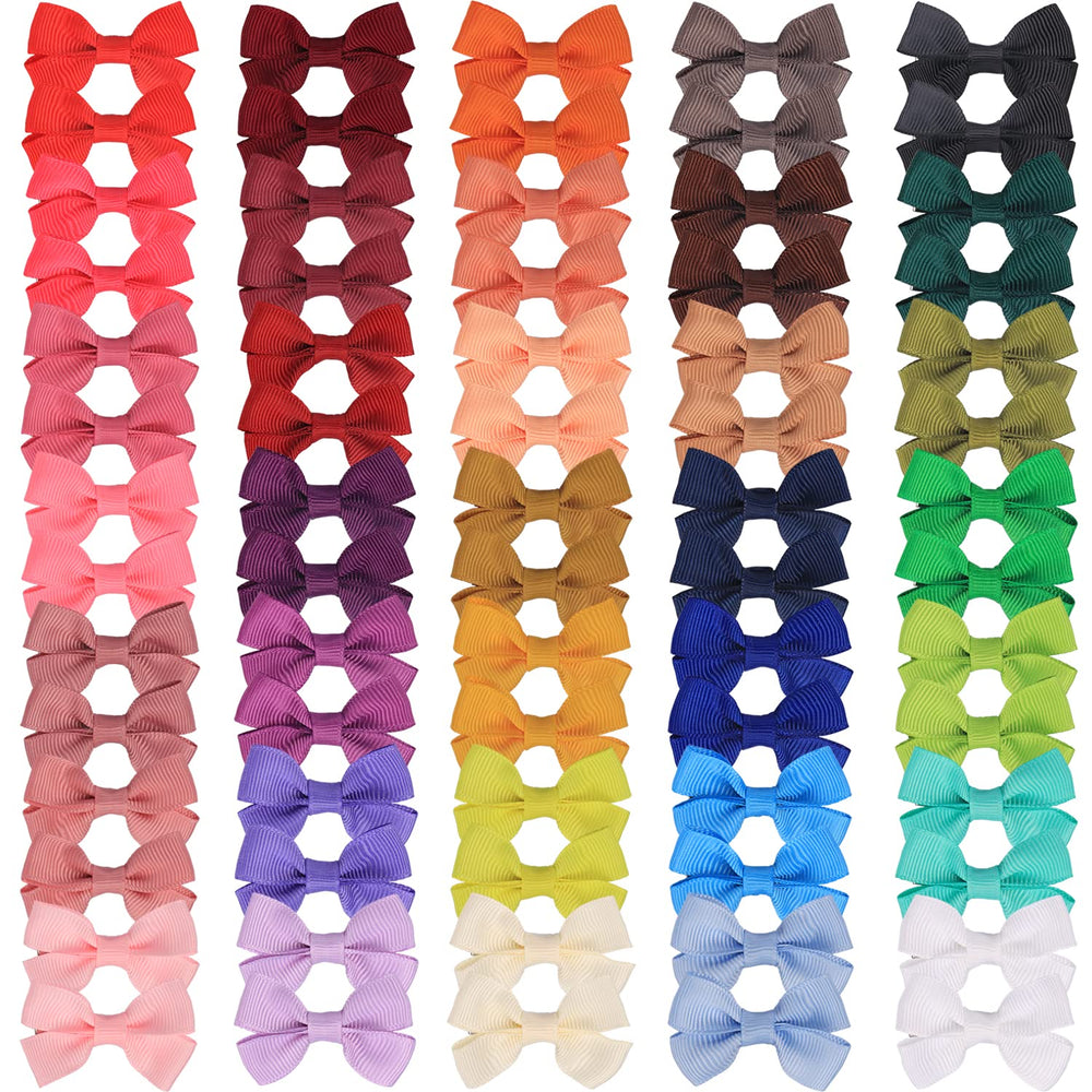 XIMA 70-piece hair bows packaging in assorted colors for babies