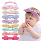 XIMA baby headbands with pastel pink rabbit ears for gentle daily wear
