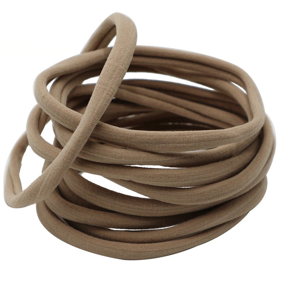 XIMA nylon headbands Tan 40-pack with soft stretch for newborns