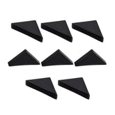 Xinally corner guard in black triangle protects glass edges from daily nicks.