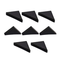 Xinally corner guard in black triangle protects glass edges from daily nicks.