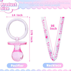XINHUIDALSQ baby shower necklaces worn by guests for festive celebration.
