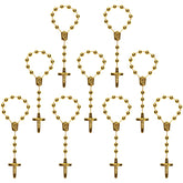 XINHUIDALSQ baptism rosary gold beads, gift-ready for christening ceremonies