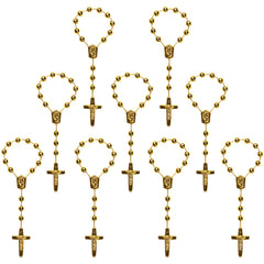 XINHUIDALSQ baptism rosary gold beads, gift-ready for christening ceremonies