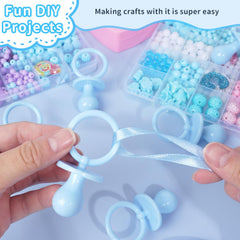 XINHUIDALSQ blue pacifier decor for gender reveal party vibe.