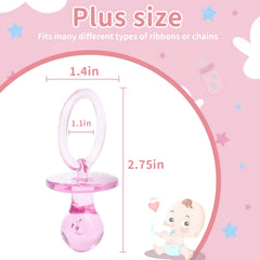 XINHUIDALSQ pacifiers pink closeup, durable acrylic accent for gender reveal party tables