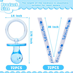 XINHUIDALSQ pre-assembled pacifier necklaces ready to wear at events.