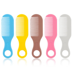 Xinjoduz brown comb with colorful tips for gentle detangling on sensitive scalps.