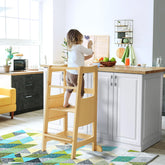 Xinyoec toddler standing tower with wide platform supports independent bathroom routines