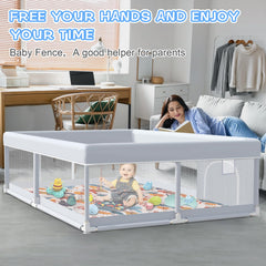 XVISHX playpen external zip design prevents wandering during use.