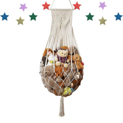 XIZAO stuffed animal hammock wall hanging net storage highlights space-saving storage