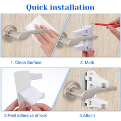 XLIUAX installed-door-lock-secures entry while avoiding door damage.