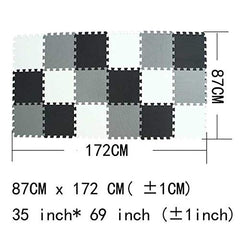 XMTMMD foam floor mat closeup highlights cushioned surface ideal for tumbling and play.