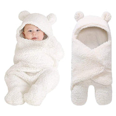 XMWEALTHY cute newborn swaddle blanket with bear hoodie promotes cozy nighttime sleep.