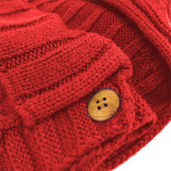 XMWEALTHY newborn wrap knit swaddle red folded close up highlighting soft stretch and cozy feel