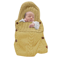 XMWEALTHY newborn wrap swaddle turmeric hooded design for secure, cozy warmth.