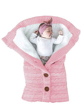 XMWEALTHY infant swaddle light pink close-up shows soft fleece for cozy warmth