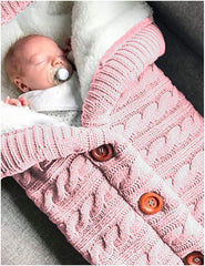 XMWEALTHY swaddle light pink folded compact for quick storage