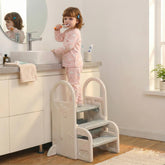XPECIAL adjustable toddler step stool grey steps for sink access and training