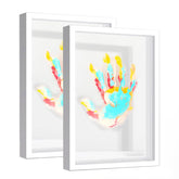 XQC family handprint kit frame white displays a lasting family memory for wall display