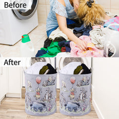 X-SIGA Bear Storage Basket folded flat for compact storage when not in use.
