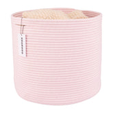 XUANGUO Cotton Rope Basket 16x14 nursery-bin demonstrates compact nursery storage for baby essentials.