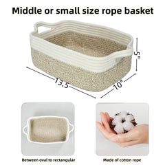 XUANGUO cotton rope basket bedroom organization demonstrates tidy, space-saving shelves