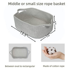 XUANGUO woven cotton rope basket close-up highlights durable weave for everyday organization.