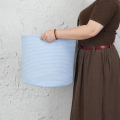 XUANGUO cotton rope basket soft-coiled-rope highlights safe baby storage