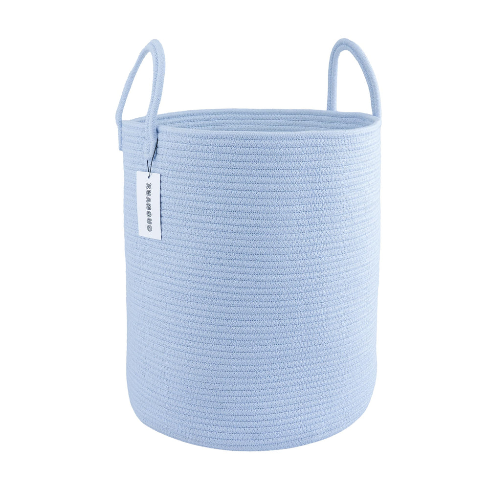 XUANGUO cotton rope laundry basket with sturdy handles for easy transport