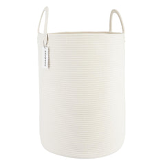 XUANGUO cotton rope laundry basket 16d-22h showing sturdy, spacious laundry option