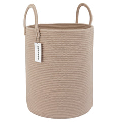 XUANGUO cotton rope laundry basket folded showing compact storage flexibility