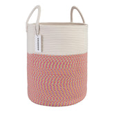 XUANGUO cotton rope laundry basket hamper 15d-18h stores clothes neatly.