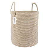 XUANGUO cotton rope laundry basket, 15D x 18H, with ample laundry capacity.