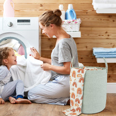 XUANGUO laundry basket in-bedroom blends with decor and keeps clutter contained