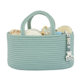 XUANGUO diaper caddy with cotton rope organizer keeps diapers organized and accessible