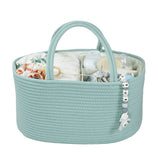XUANGUO large diaper caddy front view shows ample storage for baby essentials within reach