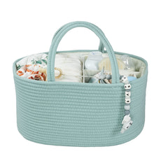 XUANGUO large diaper caddy front view shows ample storage for baby essentials within reach