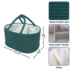 XUANGUO diaper caddy side view highlighting portability and compartments
