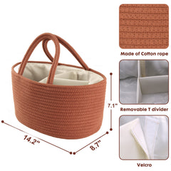 XUANGUO diaper organizer with long handles for easy transport between changing table and car.