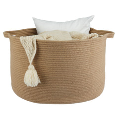 XUANGUO large rope blanket basket folded view for durable blanket storage.