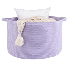 XUANGUO large cotton rope basket ideal for blanket storage in living rooms