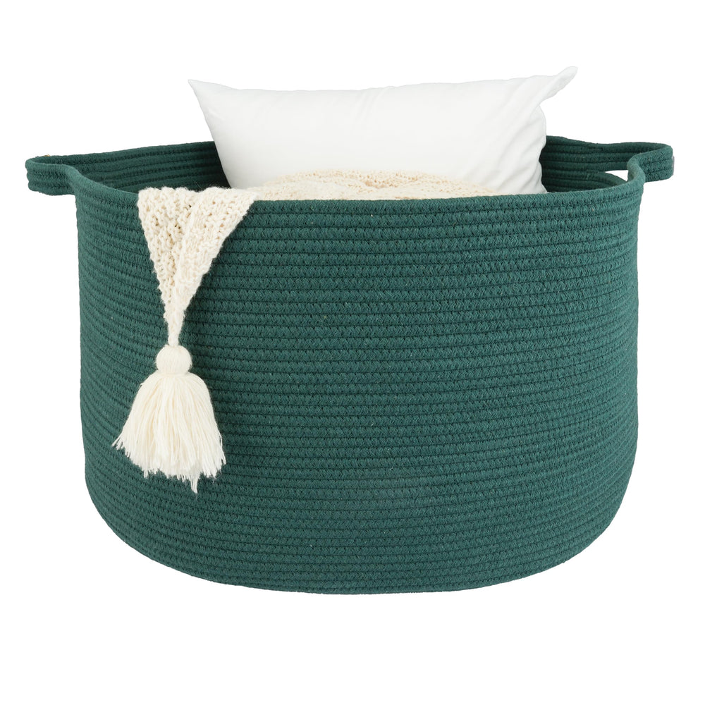 XUANGUO large cotton rope basket living room storage for blankets and everyday organization.
