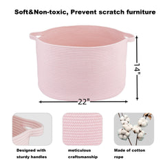 XUANGUO round rope basket for laundry with durable cotton rope