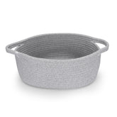 XUANGUO small woven basket with handle showing oval form for tidy nursery storage