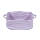 XUANGUO woven cotton rope storage basket with handles ideal for closet organization