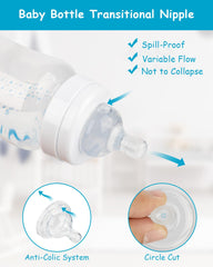 XUNICUTE Flow3 nipple for 3m+ provides steady feeding pace.