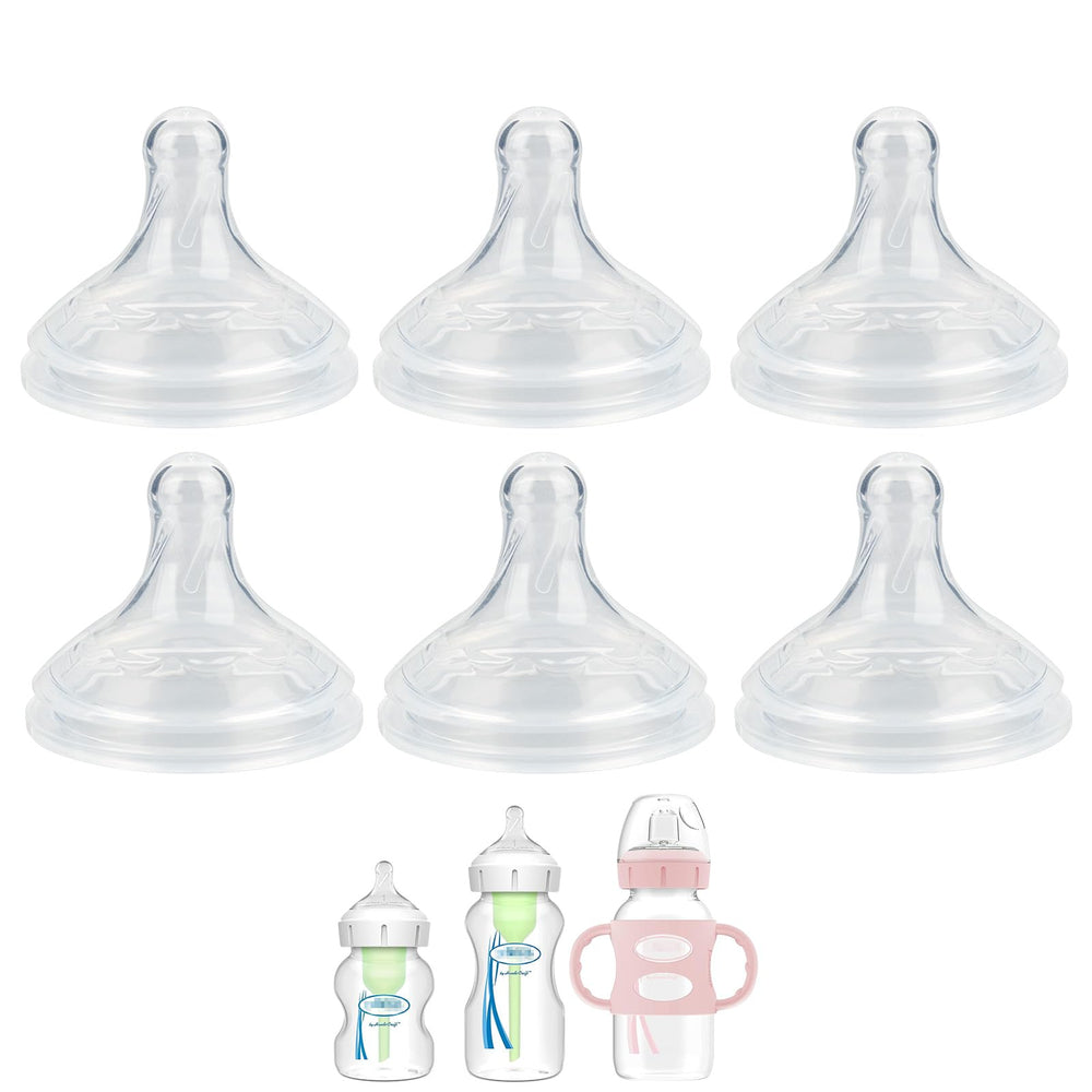 XUNICUTE nipple for Dr. Brown's Level 2 sideview shows anti-colic venting for calmer feeds.